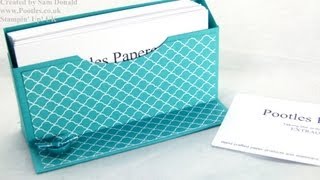 Stampin Up UK Freestanding Business Card Holder Tutorial [upl. by Idalia]