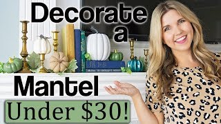 2019 Fall Mantel Decor Ideas ⚫ How to Decorate a Mantel  Farmhouse Mantel [upl. by Aseret56]