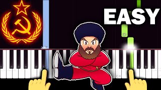 National Anthem of USSR  EASY Piano tutorial [upl. by Anal]