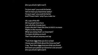 Drake Marvins Room Lyrics [upl. by Ytte]