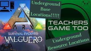 Valguero Underground All Resource Locations and Base Locations [upl. by Kilam]