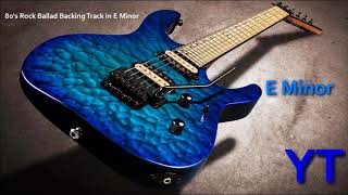 Atmospheric 80s Rock Ballad Backing Track E Minor [upl. by Almap]