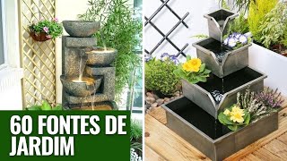 57 IDEIAS E MODELOS DE FONTES DE JARDIM PARA VOCÊ FAZER EM CASA [upl. by Hanikas]