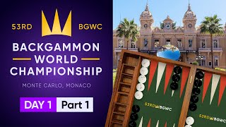 53rd Backgammon World Championship  Day 1  Part 1 [upl. by Fatsug218]