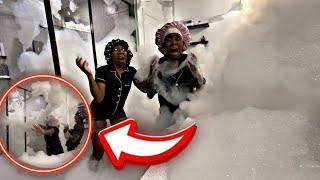 EPIC SUPER FOAMING BATHROOM PRANK ON ANGRY GIRLFRIEND  😱  GONE WRONG [upl. by Calisa]