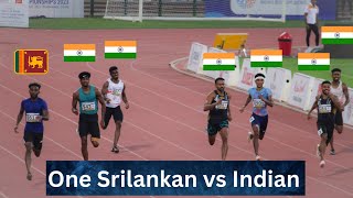 400m MEN Final KALINGA KUMARAGE from Sri lanka digs Gold at Indian Ground [upl. by Eart938]