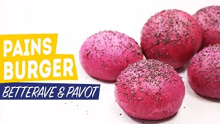 ✌ PAINS BURGERS MAISON BETTERAVE  MINI PAINS MOELLEUX BRIOCHÉ POUR HAMBURGER ✌ [upl. by Petua]