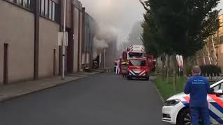 Grote brand houthandel Dekker Warmond [upl. by Hultgren]