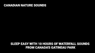 10 hours of waterfall sounds with Black Screen for sleeping [upl. by Hashum]