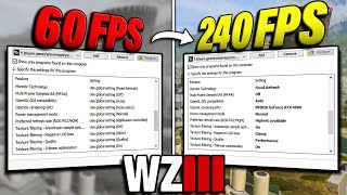 Best NVIDIA Control Panel Settings for Warzone 3 MAX FPS amp Sharpening [upl. by Shamus]