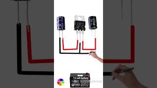 12V to 5V Converter  7805 ic project [upl. by Aneetsirhc469]