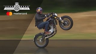 Dougie Lampkin pops wet wheelies debuting CCM Spitfire at FOS [upl. by Jamieson929]