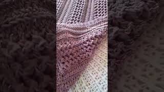 Edging My Zigzag Sample Afghan  Zigzag Waffle Blanket Variation crochet [upl. by Enimaj673]