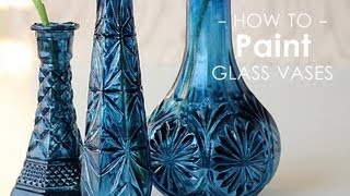 How to Paint Glass Thrift Store Glass Update [upl. by Crawford]