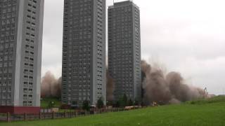 Red Road Flats Demolition Huge Dust Cloud 10062012 Full HD [upl. by Aneeled790]