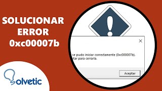 SOLUCIONAR ERROR 0xc00007b [upl. by Colfin]