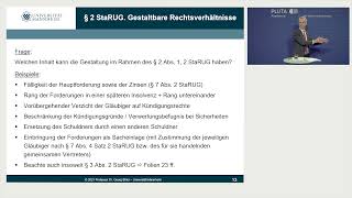 StaRUG Folgen für Fremdkapitalgeber Finanzierungsbeiträge und Kreditsicherheiten [upl. by Laddie]