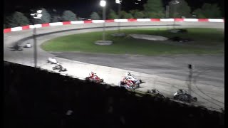 7 19 2024 Grundy County Speedway Midwest Mayhem Midget Feature [upl. by Ayana597]