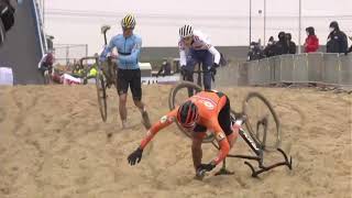 Sand Wipeouts At Cyclocross Worlds [upl. by Anaitak421]