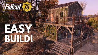 SIMPLE Immersive Beginner Shack  Fallout 76 CAMP Build Tutorial [upl. by Ladd]