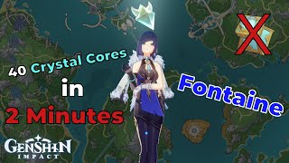 40 Crystal Cores in 2 Minutes  Fast Farming Route  Genshin Impact [upl. by Susi]