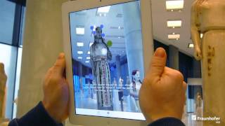 The CHESS Project Augmented Reality at the Acropolis Museums Peplos Kore exhibit [upl. by Rabaj]