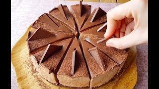 Fırın yok Pişirmek yok💯 Yiyenler Hayran Kalıyor ✔Çikolatalı Cheesecake Tarifi NO BAKE CHEESECAKE [upl. by Hgielek]