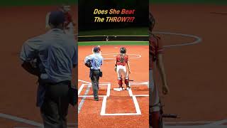 shorts 🔥Fastpitch Softball Drama Safe or Out at First Base🔥 [upl. by Valente]