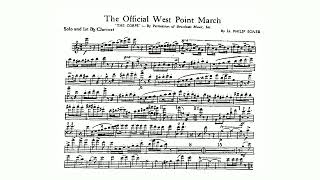 Official West Point March by Philip Egner  Solo and 1st Bflat Clarinet [upl. by Matthia]