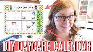 How to Make a FREE Daycare Calendar  DAYCARE DAY [upl. by Branham]