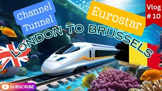 London UK to Brussels Belgium via channel Tunnel  Schengen immigration at London station [upl. by Apul]