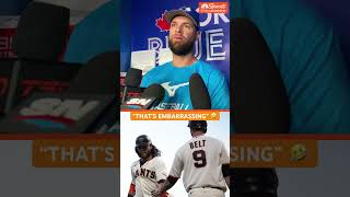 Brandon Belt was asked about Brandon Crawford taking over his old locker at Oracle 😂  NBCSBA [upl. by Ellary756]