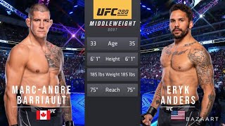 MARC ANDRE BARRIAULT VS ERYK ANDERS FULL FIGHT UFC 289 [upl. by Manfred]