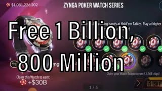 ZYNGA POKER  FREE CHIPS 1B800 [upl. by Nomad]