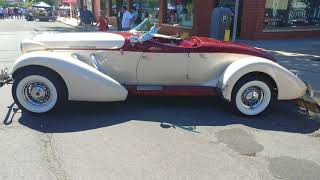 1941 METALLIC CREAM BOTTOM METALLIC BURNT ORANGE AUBURN BOATTAIL ROADSTER CONVERTIBLE [upl. by Howzell]