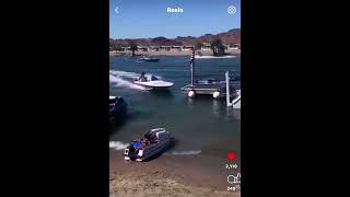 Jet Boat Crash at Road Runner This is what happens when you loose power in a jet no steering [upl. by Leoline]