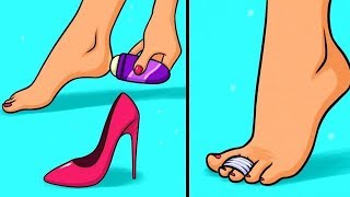 22 ASTUCES MALIGNES POUR TES PIEDS ET TES CHAUSSURES [upl. by Chemush]