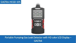 Portable Pumping Gas Leak Detector with HD color LCD Display – GAOTek [upl. by Aisiat]