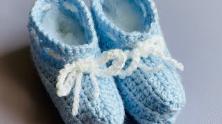 COMO TEJER ZAPATITOS PARA BEBÉ 👶 DE 3 meses [upl. by Ikkela454]