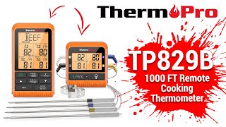 ThermoPro TP829 Super Long Range Wireless Meat Thermometer with 4 Probes Setup Video [upl. by Hairem]