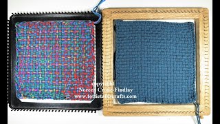 How to Weave with yarn on the 9 inch potholder loom [upl. by Nert508]