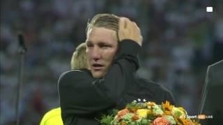 Bastian Schweinsteigers farewell speech  Last game of Basti with Germany [upl. by Nahtiek]