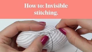 How To Invisible Stitching Slip Stitch  Ladder Stitch [upl. by Alracal372]