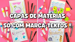 Ideias Fáceis para Capa de Matéria  Caderno Decorado [upl. by Haldane]