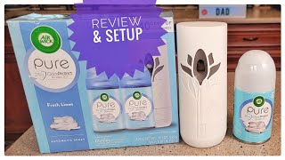 Air Wick Automatic Air Freshener Spray Kit Review amp How To Setup  Adjust Timer [upl. by Fawn]