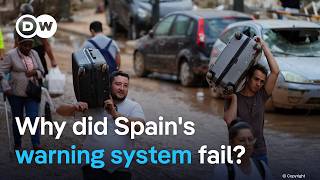 As Spain’s flood death toll rises authorities under fire for warning system failure  DW News [upl. by Goldsmith]