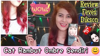 Cat Rambut Sendiri Ombre Review Feves dan Dikson Color Writer [upl. by Gilmore]