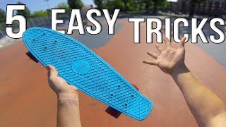 5 Easy Beginner Penny Board Tricks [upl. by Wenoa790]