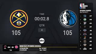 Denver Nuggets  Dallas Mavericks  NBA On ABC Regular Season Live Scoreboard [upl. by Varini650]