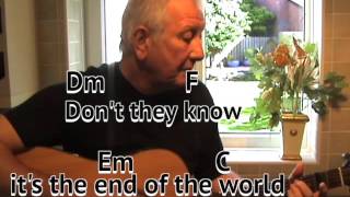 End of the World Skeeter Davis cover GUITAR LESSON playalong with easy chords and lyrics [upl. by Oringa760]